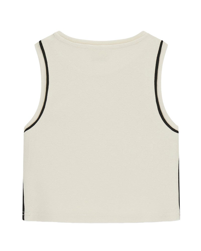SL Tank Top MiniMe Piping Sporty Off White SL Tank Top MiniMe Piping Sporty Off White