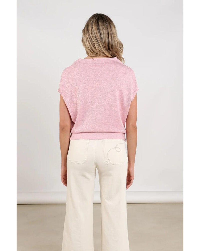 Wies Top Lurex Roze Wies Top Lurex Roze