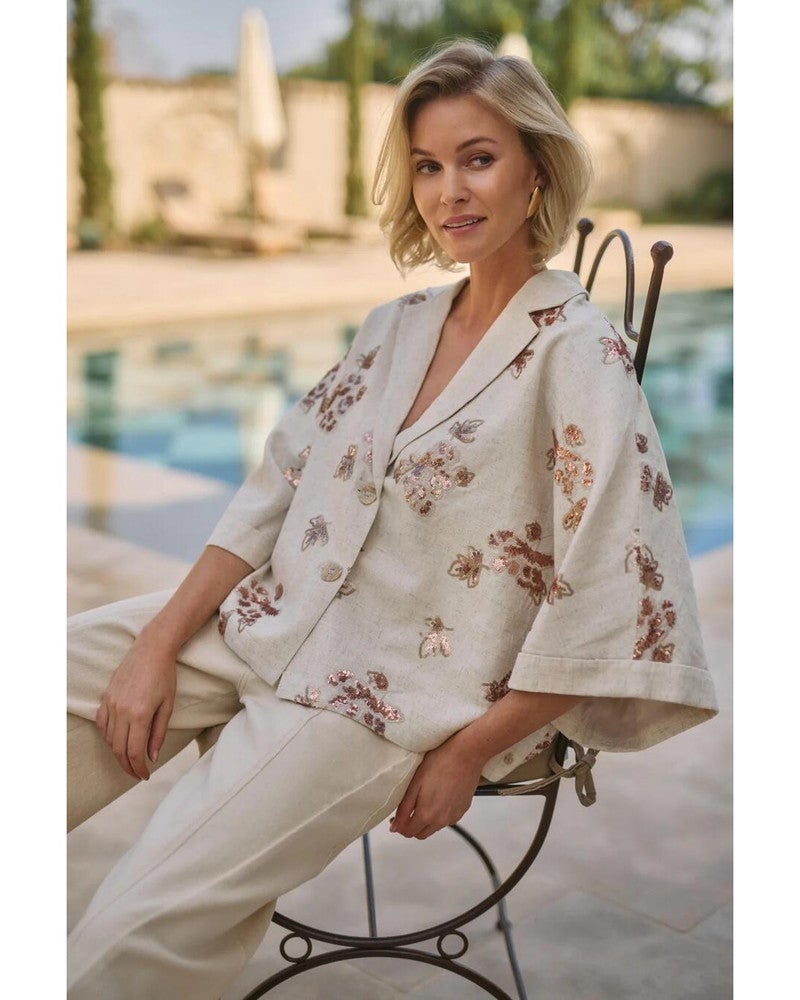 Bregje Blazer Paillet Zand Bregje Blazer Paillet Zand