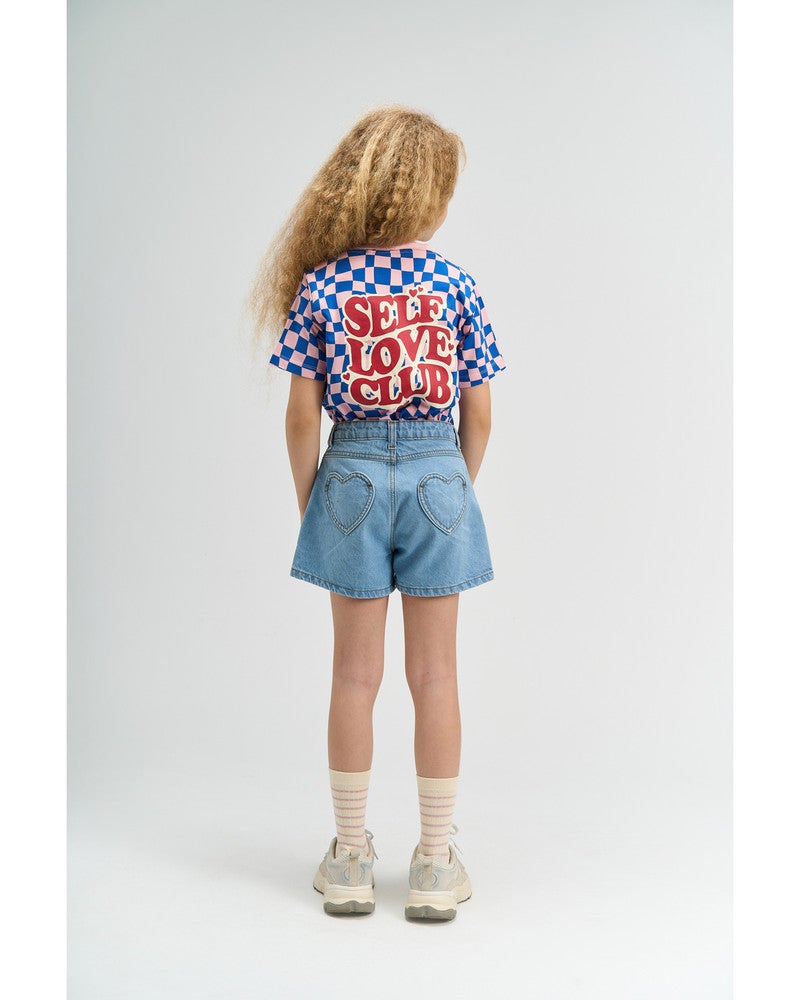Samantha Denim Shorts Heartpockets Licht Blauw Samantha Denim Shorts Heartpockets Licht Blauw