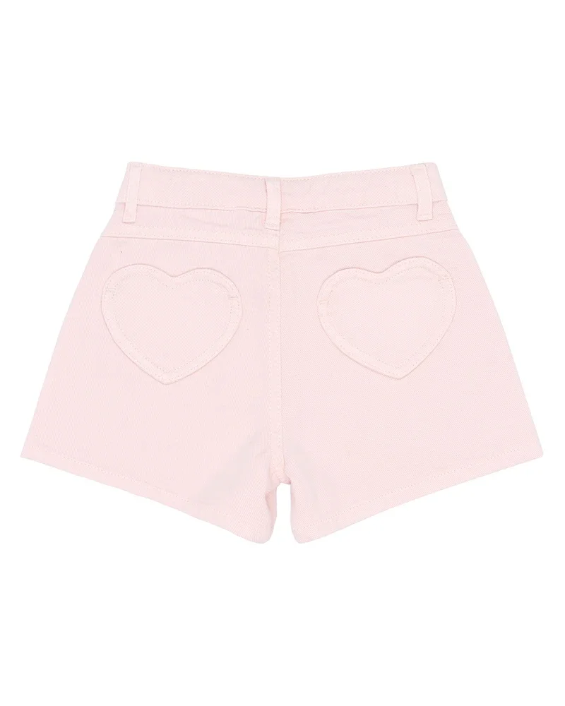 Samantha Denim Shorts Heartpockets Roze Samantha Denim Shorts Heartpockets Roze