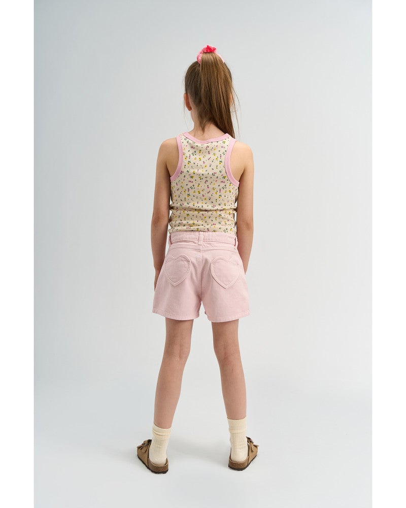 Samantha Denim Shorts Heartpockets Roze Samantha Denim Shorts Heartpockets Roze