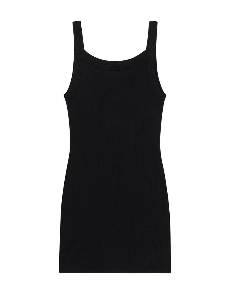 Singlet Rib Dress MiniMe Zwart 1 Singlet Rib Dress MiniMe Zwart 1