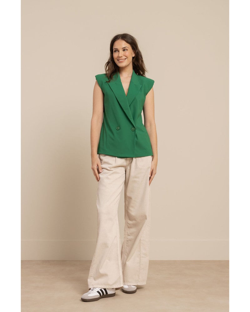 Gina long gilet Groen Gina long gilet Groen