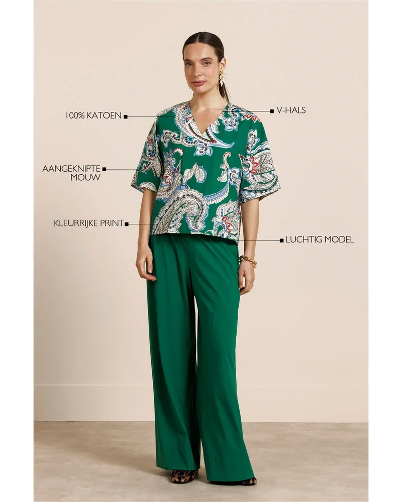 Madison paisley top Groen Madison paisley top Groen