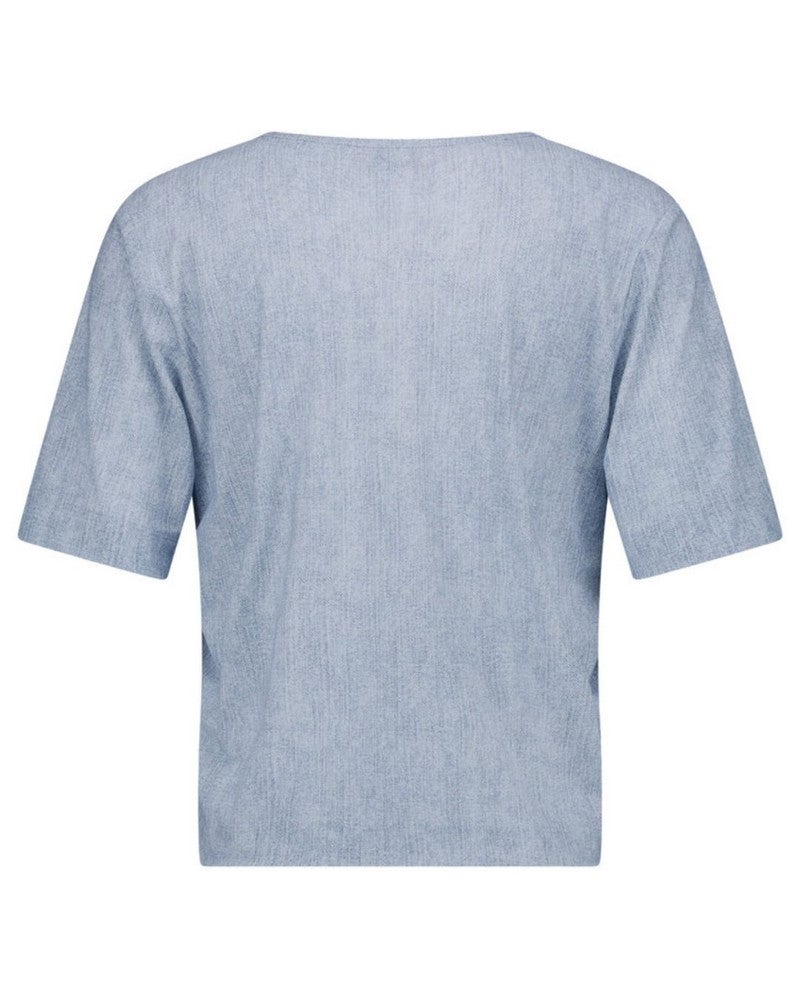 Inge denim travel tee Licht Blauw Inge denim travel tee Licht Blauw
