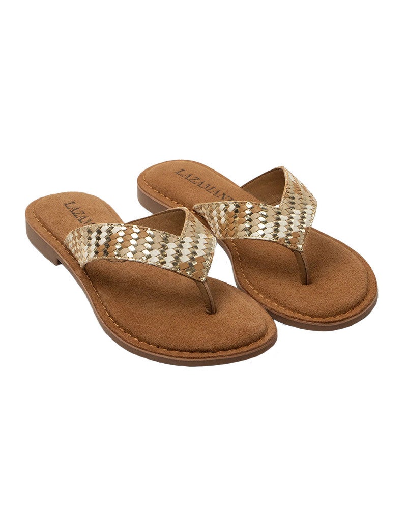 Tess metallic woven toe slippers Beige Tess metallic woven toe slippers Beige