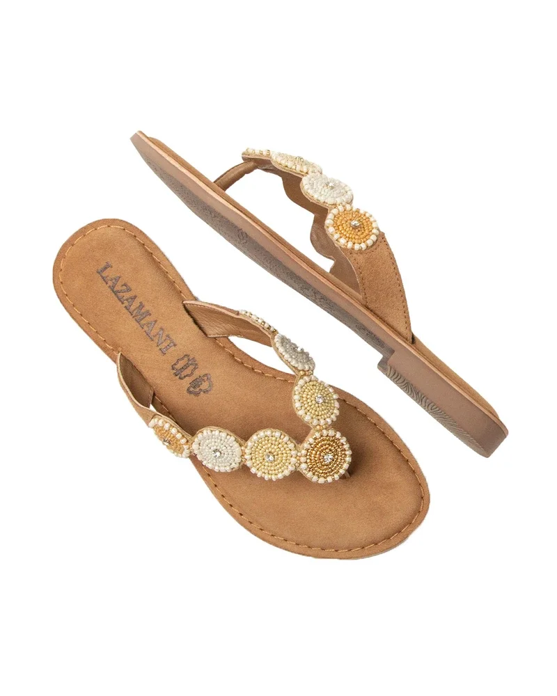 Loua toe slippers rounds Beige Loua toe slippers rounds Beige