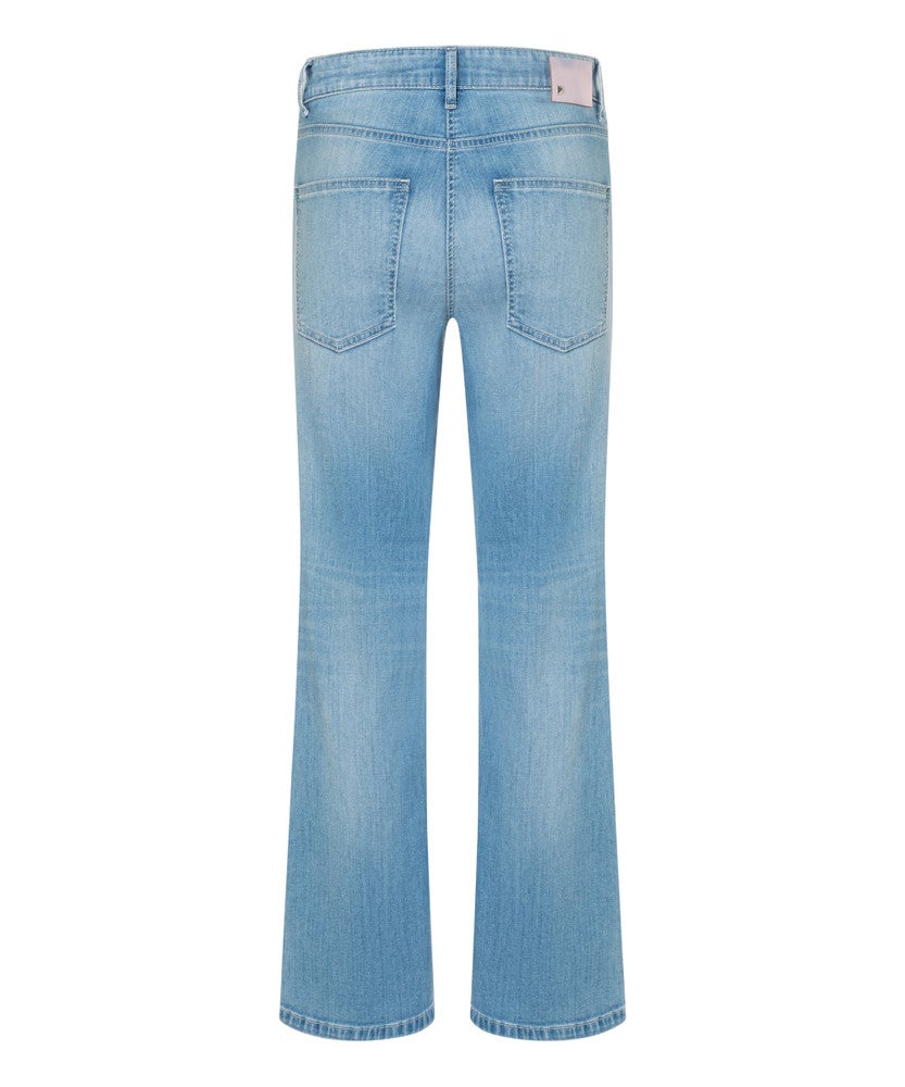Slubby Light Weight HR Paris Flared Blauw Slubby Light Weight HR Paris Flared Blauw