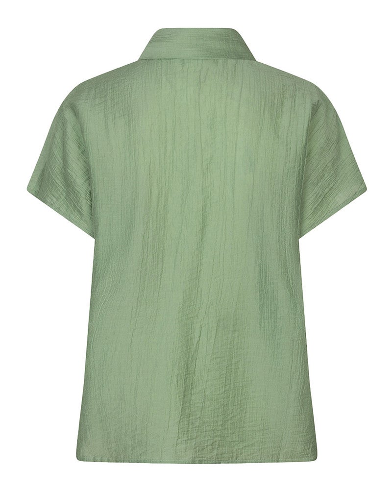 Blouse batwing light crinkle Groen Blouse batwing light crinkle Groen