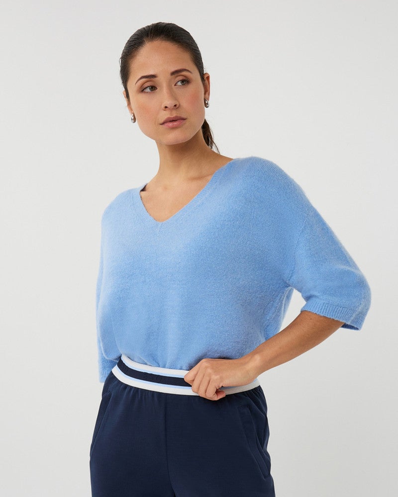 Sweater oversized V-neck Blauw Sweater oversized V-neck Blauw