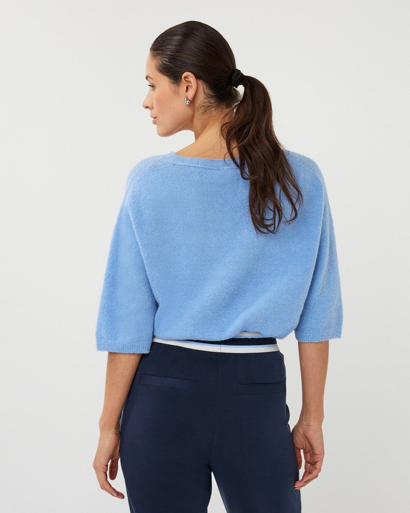 Sweater oversized V-neck Blauw Sweater oversized V-neck Blauw