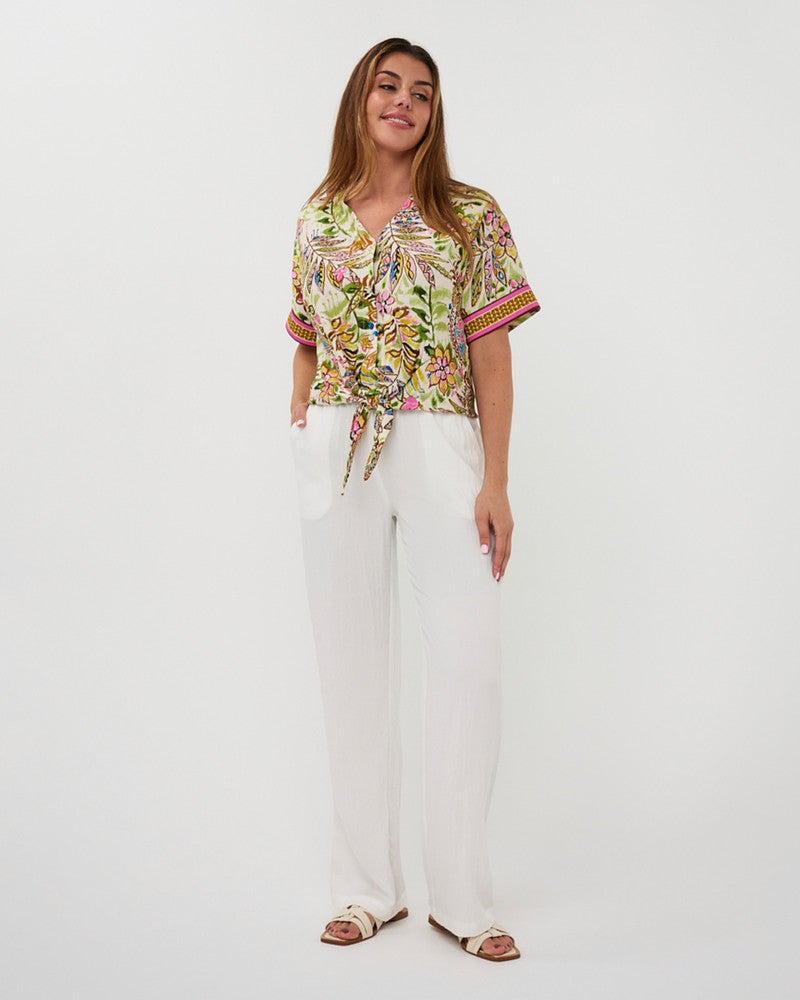 Blouse knot Jungle print Multi Blouse knot Jungle print Multi