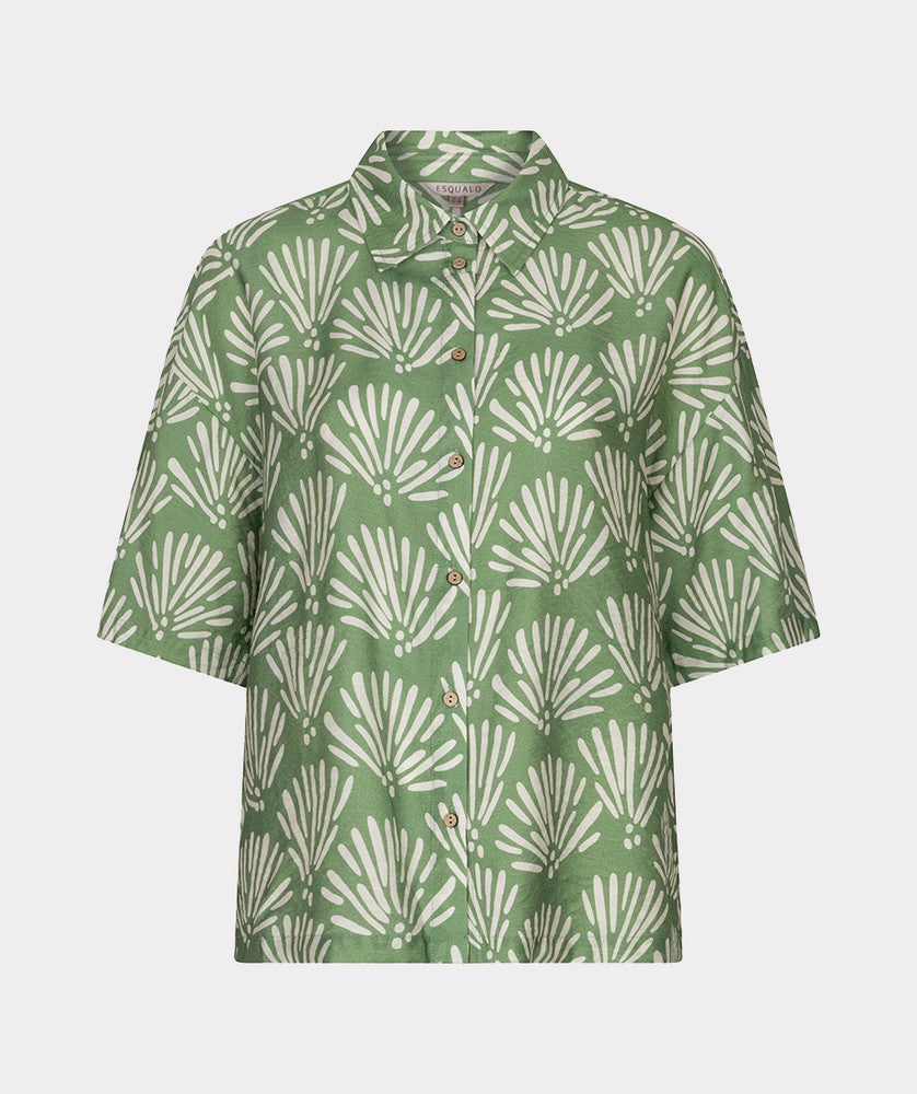 Blouse Tropical print Groen Blouse Tropical print Groen