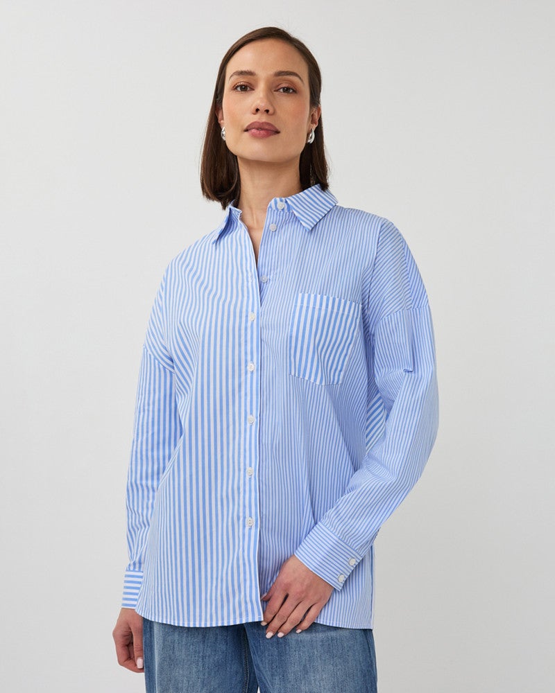 Blouse striped multi Blauw Blouse striped multi Blauw
