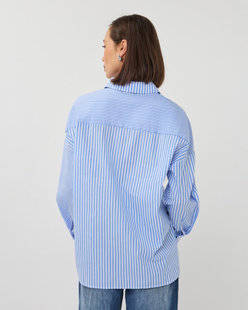 Blouse striped multi Blauw Blouse striped multi Blauw