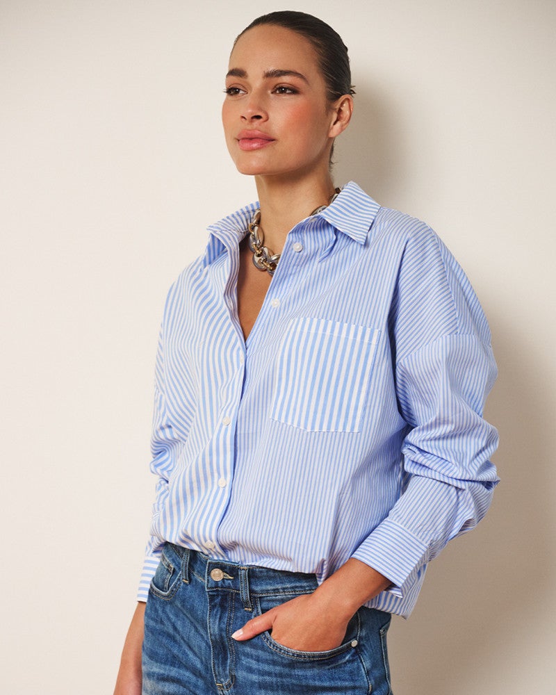 Blouse striped multi Blauw Blouse striped multi Blauw