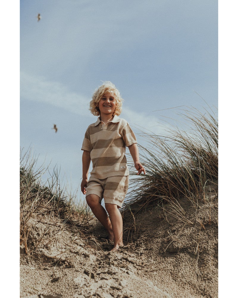 Sev Striped Polo Beige Sev Striped Polo Beige