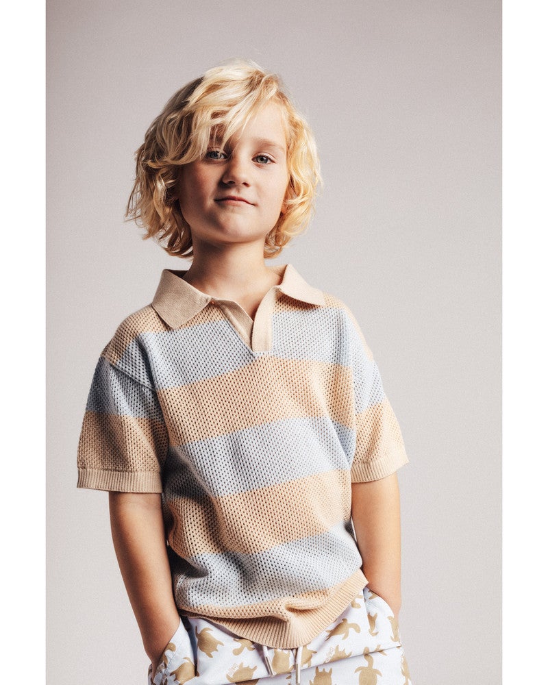 Sev Striped Polo Blauw Sev Striped Polo Blauw