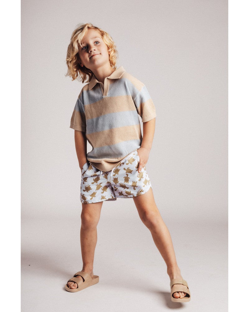 Sev Striped Polo Blauw Sev Striped Polo Blauw