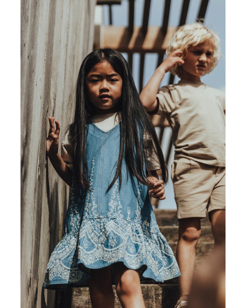 Saartje Dress Blauw Saartje Dress Blauw