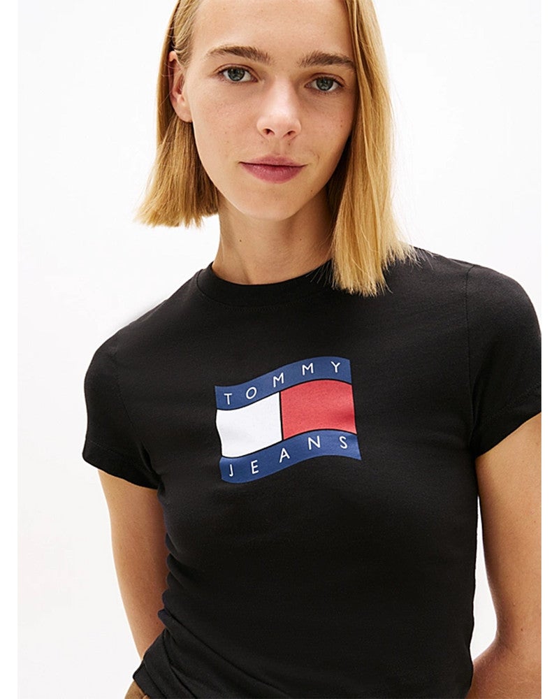 TJW SLIM WAVY FLAG T T-SHIRTS Donker Blauw TJW SLIM WAVY FLAG T T-SHIRTS Donker Blauw