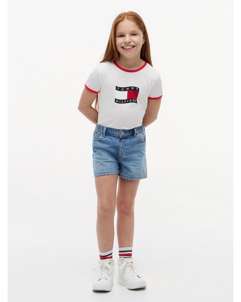 WAVY FLAG RINGER TEE, T-SHIRT Wit 1 WAVY FLAG RINGER TEE, T-SHIRT Wit 1