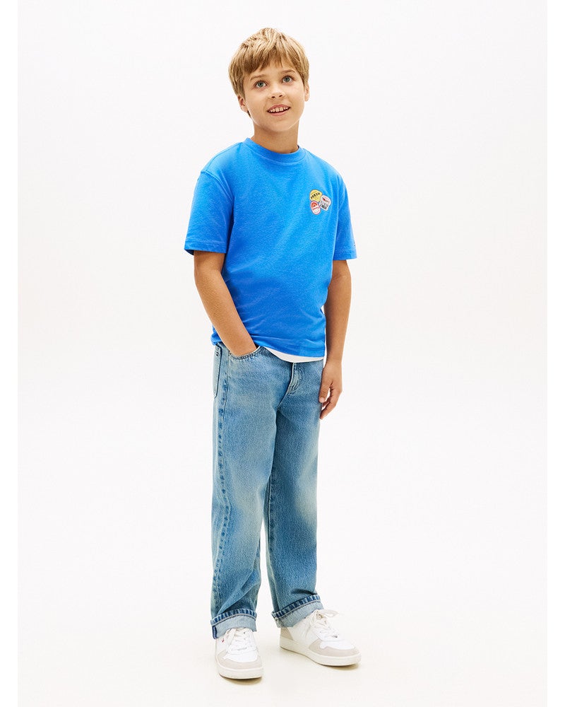 STICKER PRINT GRAPHI, T-SHIRT Blauw STICKER PRINT GRAPHI, T-SHIRT Blauw