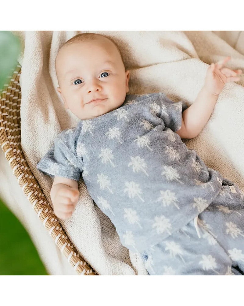 baby t-shirt short sleeve blues palms Blauw baby t-shirt short sleeve blues palms Blauw