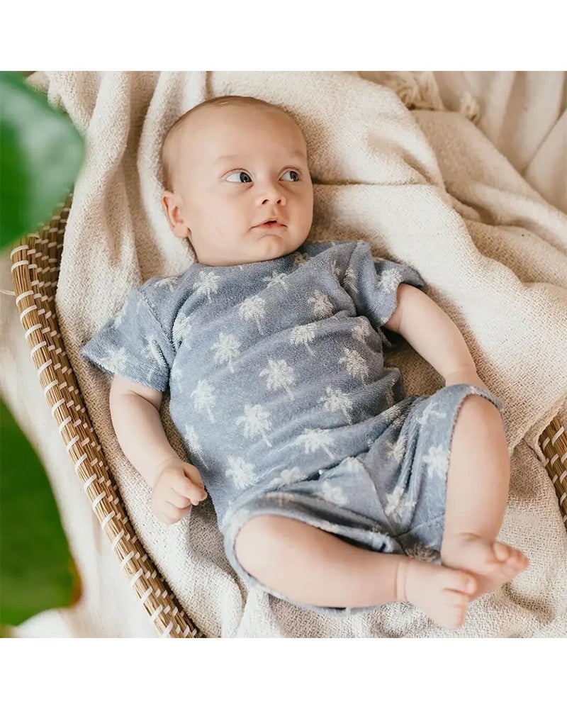 baby t-shirt short sleeve blues palms Blauw baby t-shirt short sleeve blues palms Blauw