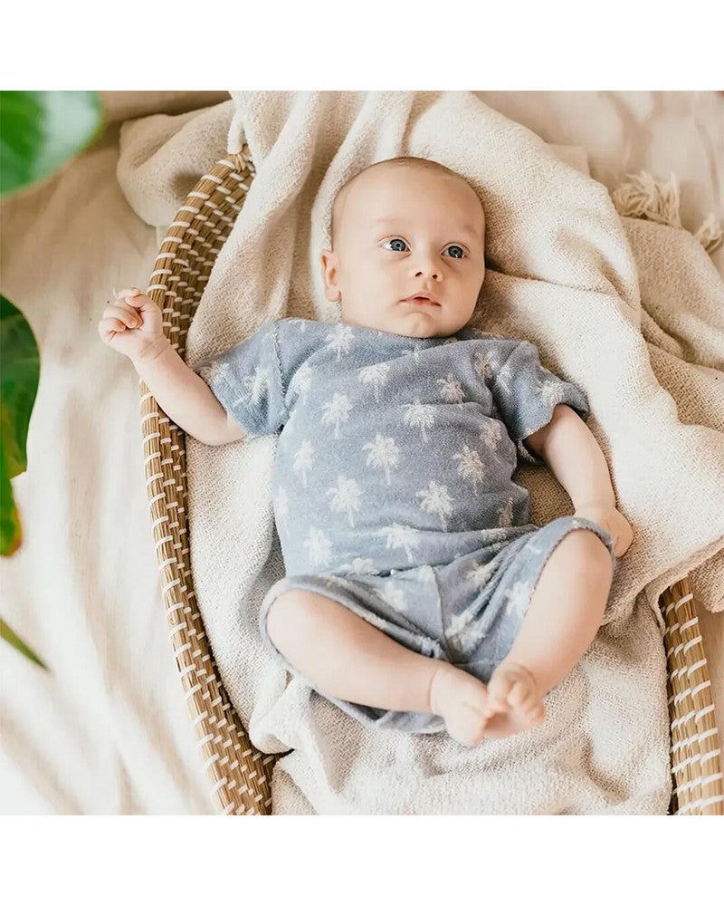 baby t-shirt short sleeve blues palms Blauw baby t-shirt short sleeve blues palms Blauw