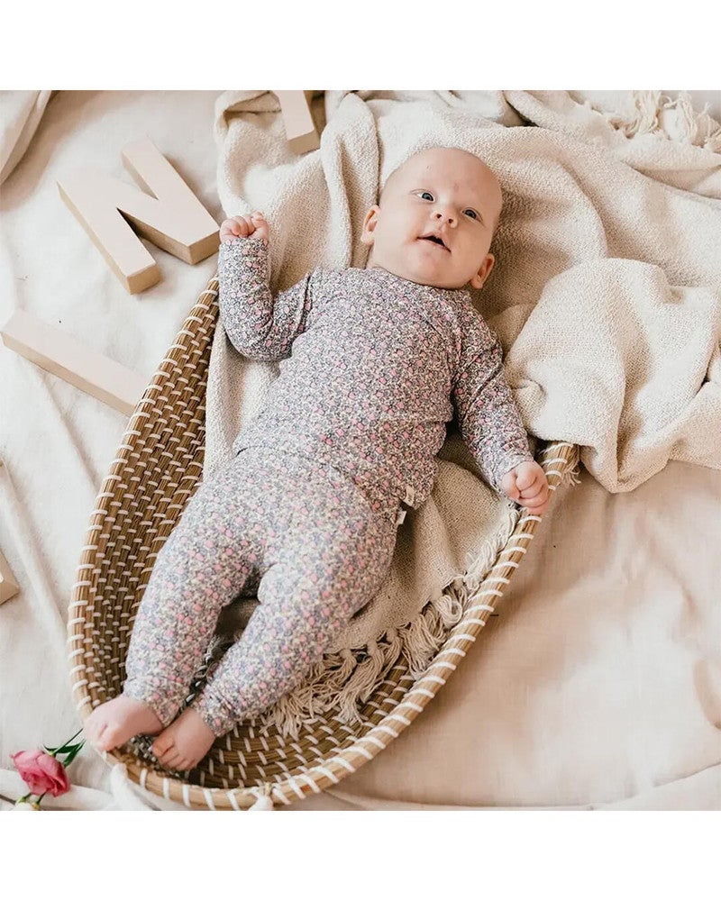 baby t-shirt long sleeve blues little roses Multi baby t-shirt long sleeve blues little roses Multi