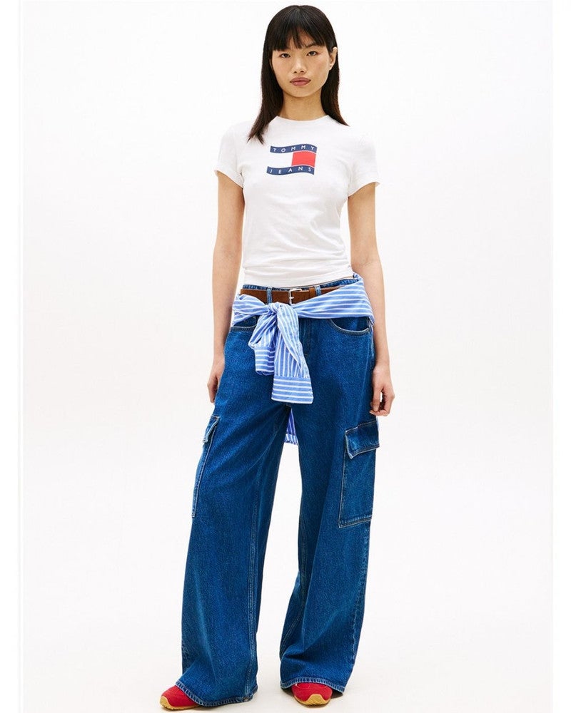 TJW SLIM WAVY FLAG T T-SHIRTS Ecru TJW SLIM WAVY FLAG T T-SHIRTS Ecru