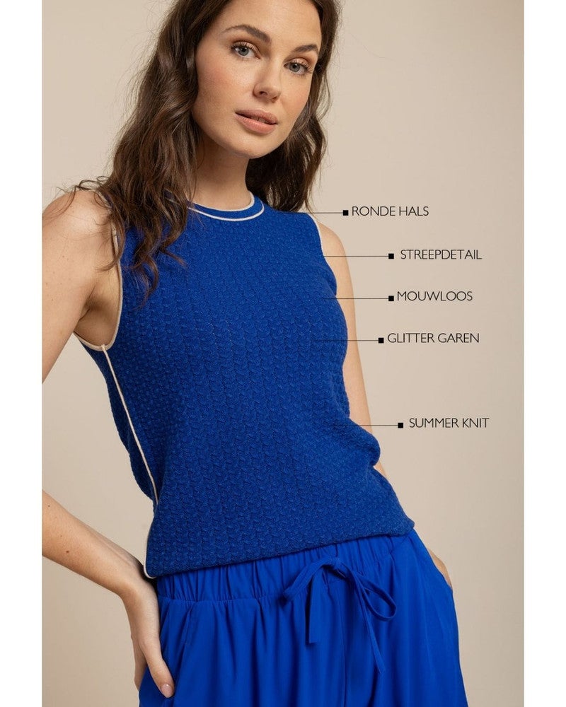 Novi twinset singlet Blauw Novi twinset singlet Blauw