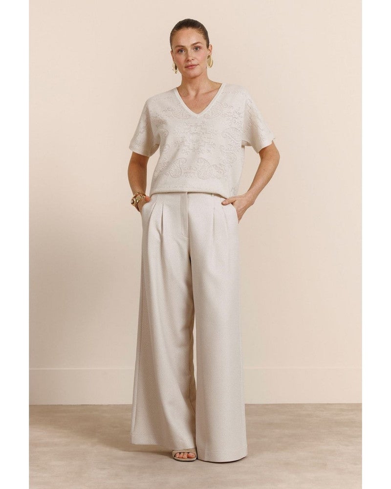 Sky sparkle waffle trousers Off White Sky sparkle waffle trousers Off White