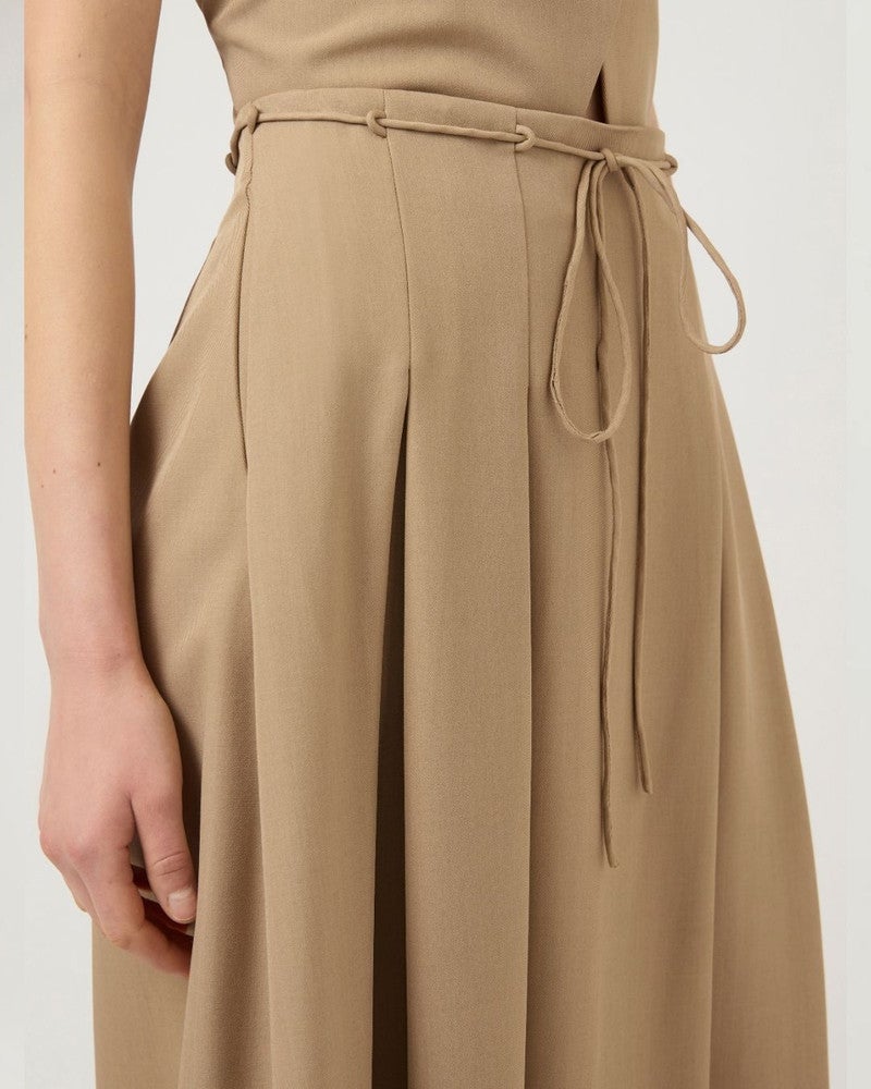 YASCAMIA HW LONG SKIRT Zand YASCAMIA HW LONG SKIRT Zand