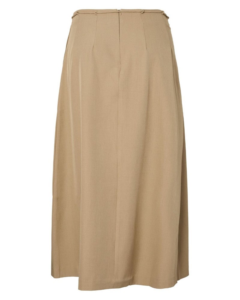 YASCAMIA HW LONG SKIRT Zand YASCAMIA HW LONG SKIRT Zand