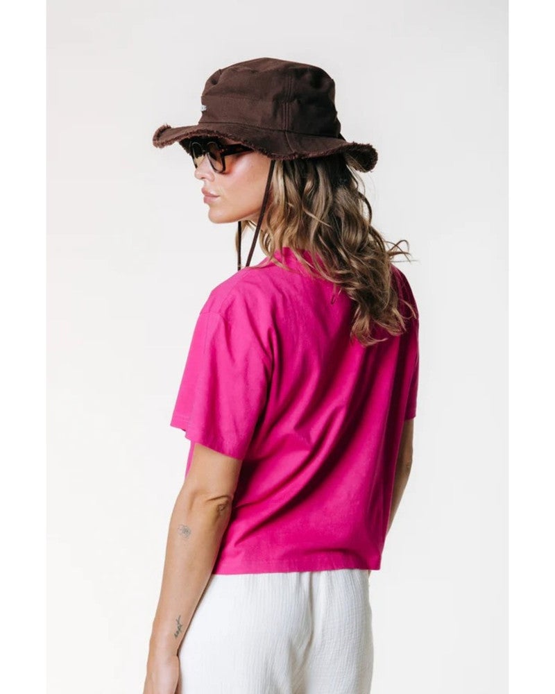 Puff Logo Cropped Loosefit Tee Roze Puff Logo Cropped Loosefit Tee Roze