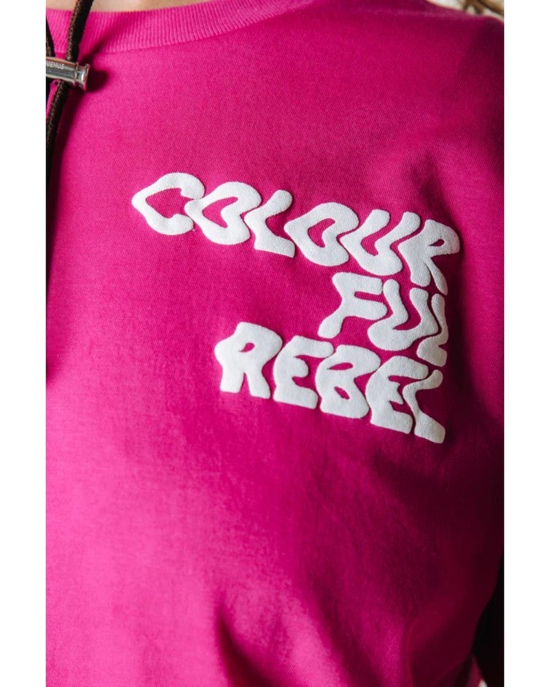 Puff Logo Cropped Loosefit Tee Roze Puff Logo Cropped Loosefit Tee Roze