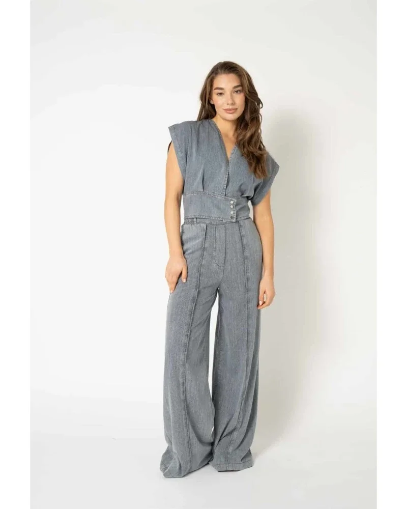 PFEIFFER DENIM TOP 26 Blauw PFEIFFER DENIM TOP 26 Blauw