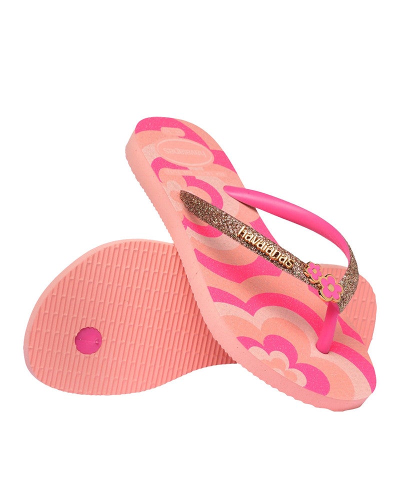 Havaianas Kids Slim Glitter Flower II Roze Havaianas Kids Slim Glitter Flower II Roze