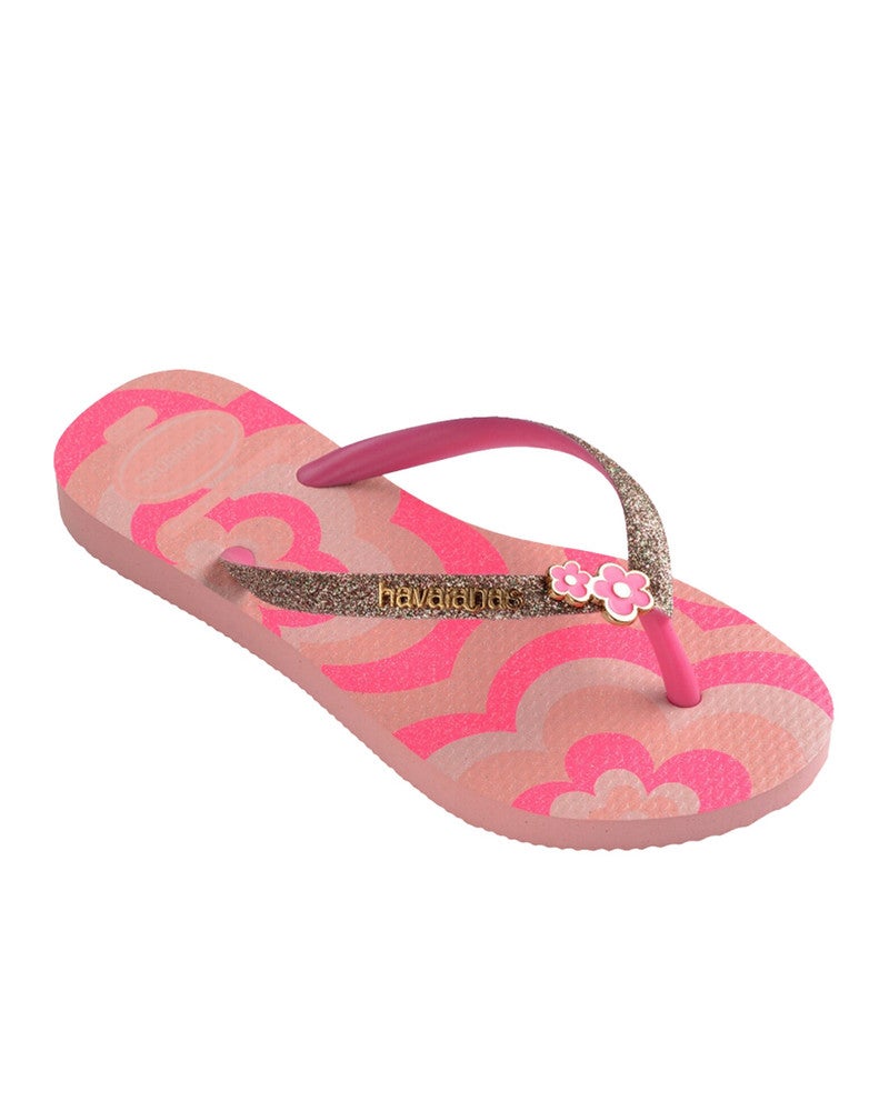 Havaianas Kids Slim Glitter Flower II Roze Havaianas Kids Slim Glitter Flower II Roze