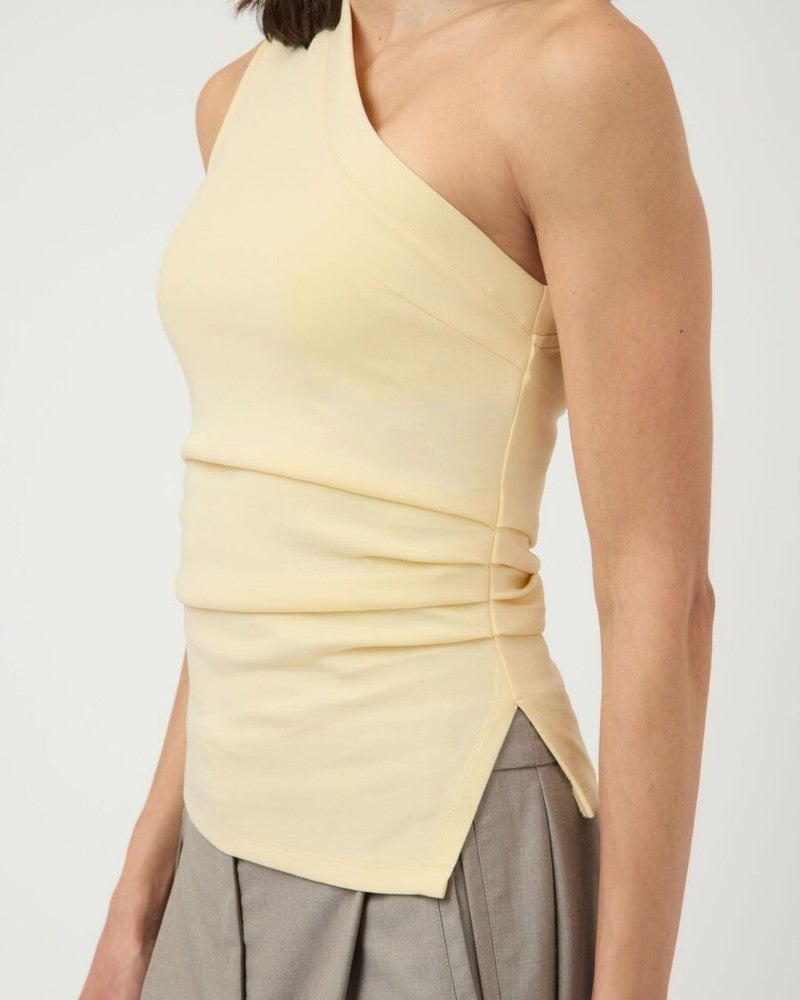 YASVENICE ONE SHOULDER TOP Geel YASVENICE ONE SHOULDER TOP Geel