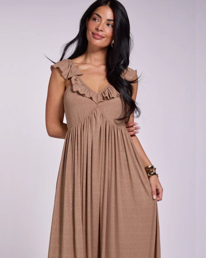 Dress Domena Glitter Bruin 1 Dress Domena Glitter Bruin 1