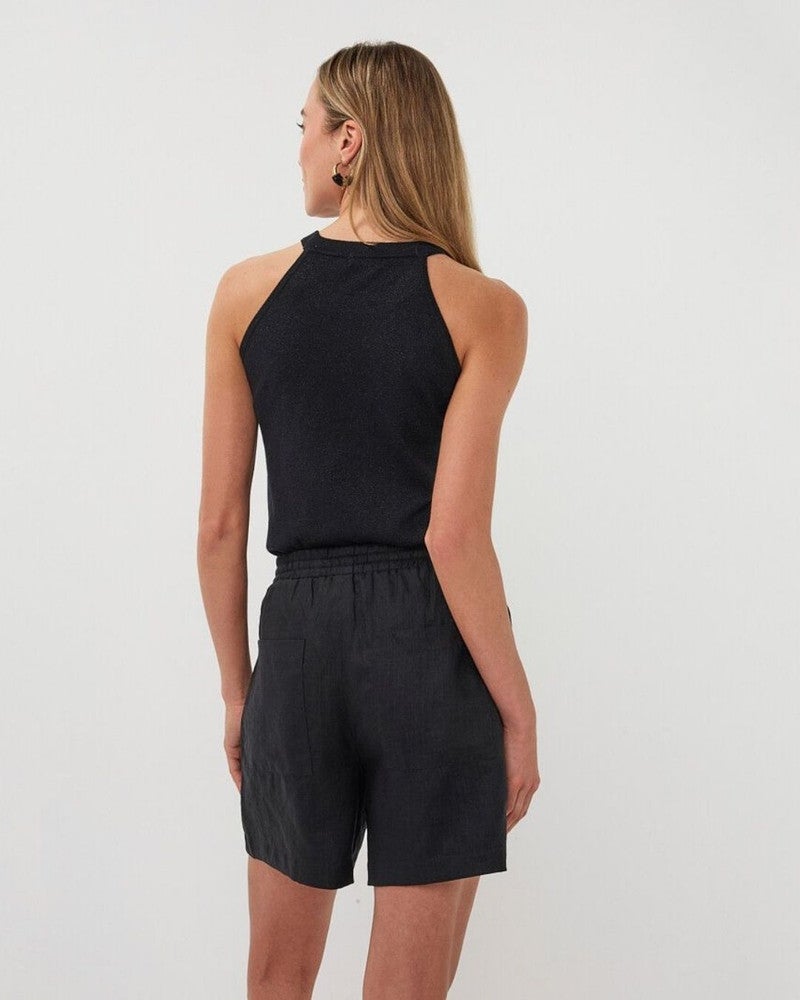 Top halter lurex Zwart 1 Top halter lurex Zwart 1