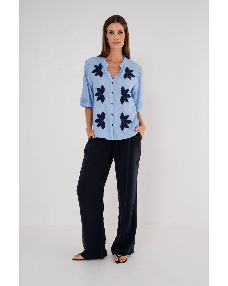 NINA - Blouse Blauw NINA - Blouse Blauw