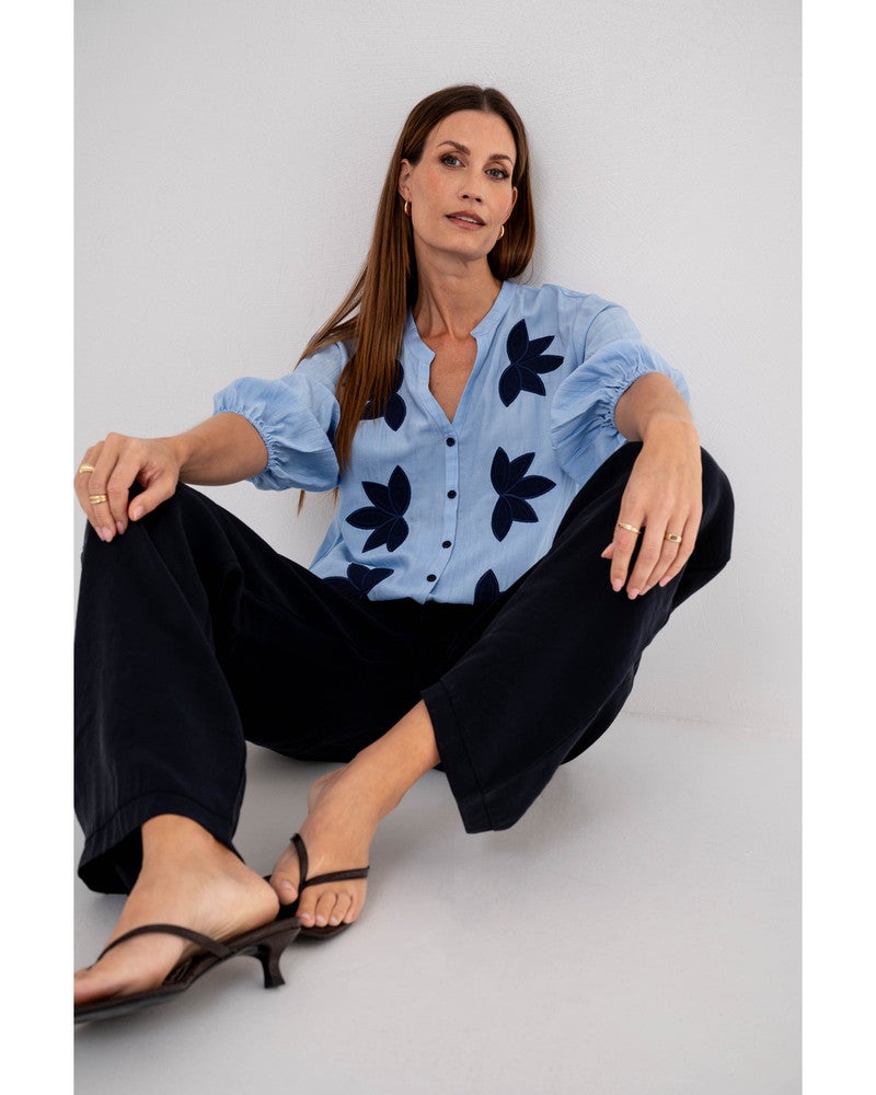 NINA - Blouse Blauw NINA - Blouse Blauw