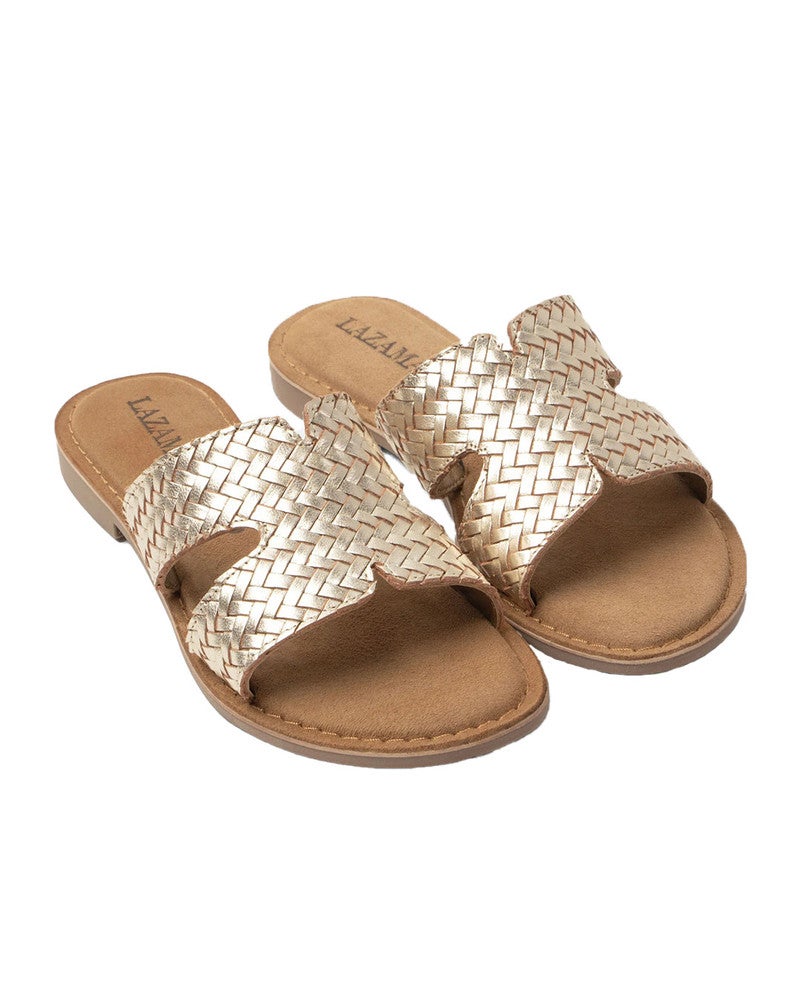 Puck woven mules Goud Puck woven mules Goud