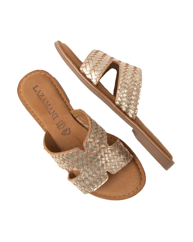 Puck woven mules Goud Puck woven mules Goud