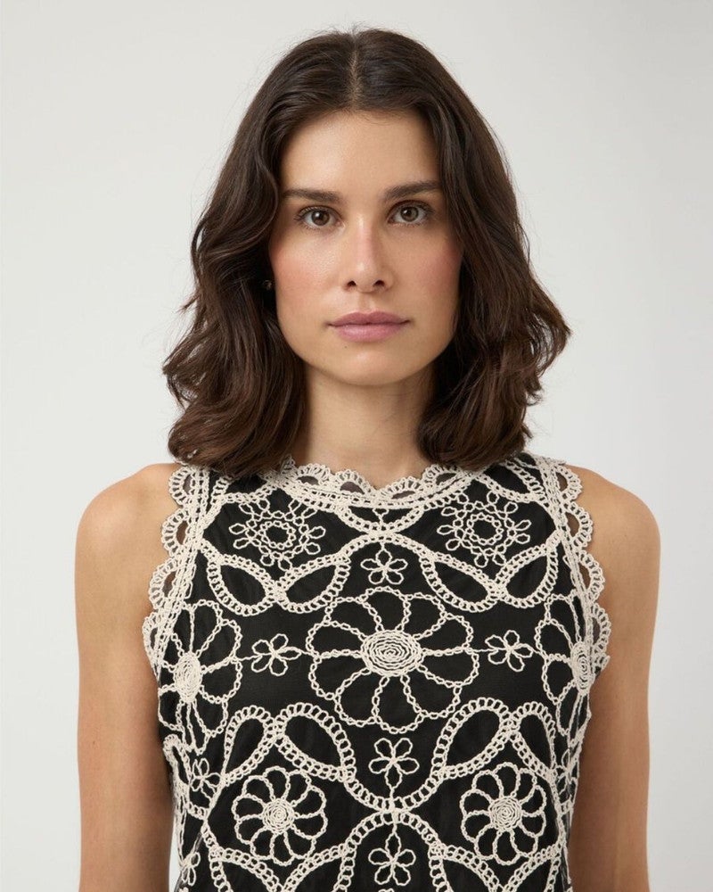 YASCILIA SL CROCHET TOP - FEST Zwart 1 YASCILIA SL CROCHET TOP - FEST Zwart 1